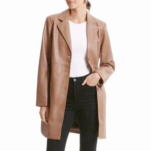 Avec Les Filles | Faux Leather Mid Length Blazer Jacket | NWT